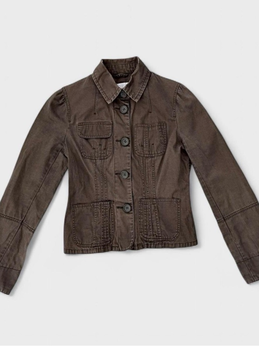 Charlotte Russe Brown Button-Front Jean Jacket
